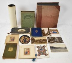 An early 20th century postcard album containing approximately two hundred cards depicting stars of