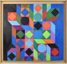 † CHARLES SOUTHEN; oil on canvas, 'Spectra Variation', 76 x 81.5cm, framed.