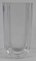 KOSTA BODA; a clear Art Glass vase, inscribed to base, height 21.5cm.