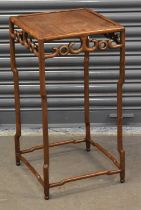 A Chinese hardwood display stand, width 39cm, height 74cm. Condition Report: Please note there are a