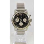 BREITLING; a 1950s Navitimer stainless steel AOPA chronograph wristwatch, model number 806 with