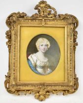 X FREDERICK CRUICKSHANK (1800-1868), ATTRIBUTED TO; oval portrait miniature of Marianne Grove