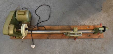 NU-TOOLS; a twelve inch five speed wood lathe, model number NWL37, width approx 130cm.