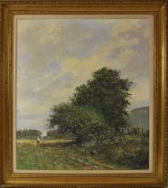† CHARLES NEAL (born 1951); oil on canvas, 'A Cornfield', signed, 75 x 64.5cm, framed.