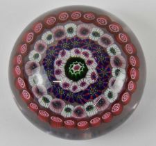 BACCARAT; a Dupont millefiori glass paperweight, diameter 5.5cm.