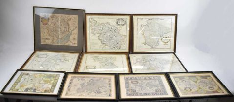 A group of approximately thirty 19th century and later maps, predominantly of Counties in the United