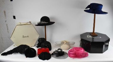 A group of approximately twenty early 20th century vintage lady's hats including Don Anderson,