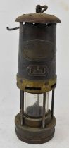 E. THOMAS & WILLIAMS LTD; an early 20th century miner's lamp, height 26.5cm.