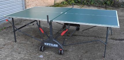 A Kettler table tennis table.