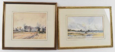 † JOHN FREEMAN; watercolour, rural scene, signed lower left, 18 x 22.5cm, framed and glazed, also
