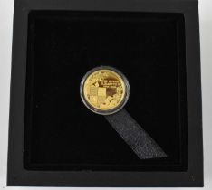 THE PERTH MINT; the Queen's Platinum Jubilee quarter ounce gold proof coin, approx 7.79g, in