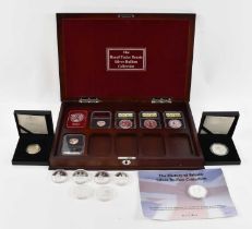 A quantity of silver coinage including two 'History of Britain' one ounce fine silver coins, a