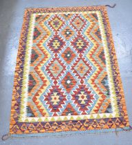 A handmade woollen Chobi Kilim, 153 x 102cm.