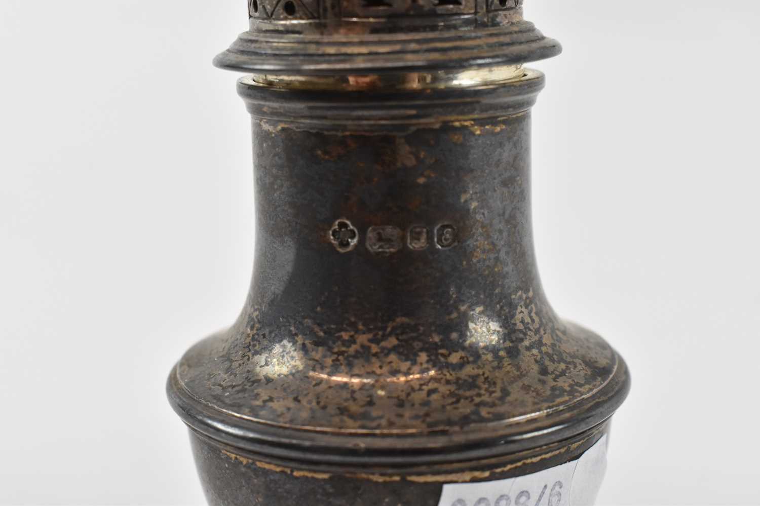 MARLOW BROTHERS; a modern hallmarked silver pepper, height 12cm, approx 3.5ozt/110g, together with a - Image 2 of 2