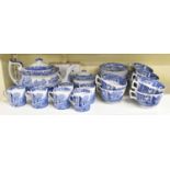 SPODE; a quantity of Italian design tea and coffee ware including teapot, eight cups, saucers and