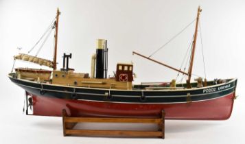 A modern scratch built model of a ship, 'PD202, UGIEVALE', approx width 120cm.