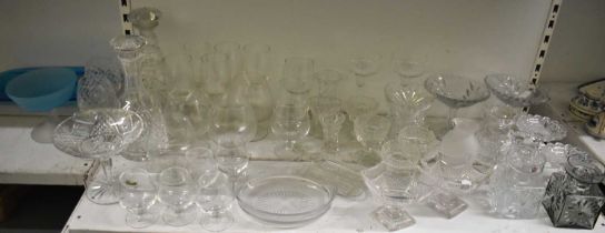 A quantity of cut and crystal glassware, to include Mdina, Dartington crystal and Waterford, also