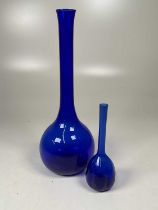 ARTHUR PERCY FORGULLASKRUF; an art glass vase and Elme Glasbruk vase by Gunnar Ander, tallest 49cm.