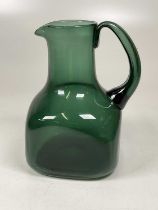 HADELAND OF NORWAY; a handblown glass pitcher by Severin Broerby, model 7031, height 26cm.