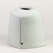 CARINA CISCATO (born 1970); a coloured porcelain constructed pot, height 12cm, diameter 14cm. “