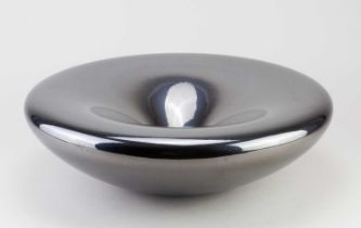 MICHAEL EDEN (born 1955); 'Event Horizon', a sanitary ware clay bowl form covered in glossy metallic