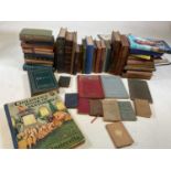 A collection of antique and vintage books, hardbacks, etc to include poetry, Cinderella, also a