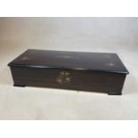 A late 19th century Swiss simulated rosewood cased eight air musical box with 13 inch barrel and
