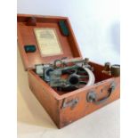 HEATH & CO. LTD OF CRAYFORD, LONDON; a circa 1900 walnut cased sextant, numbered K322.