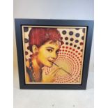 † ROB BISHOP; mixed media on board, 'Golden Age (Audrey)', signed and with thumbprint, further