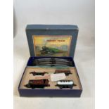 HORNBY; a boxed train set, the engine with LMS livery.