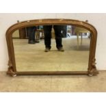 An overmantel mirror, height 68cm, width 110cm. Dimensions: W 110cm x h 68cm