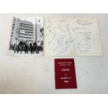 MANCHESTER UNITED F.C; three pieces of ephemera relating to Manchester United vs. Milan A.C. in