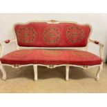 A French style tapestry sofa, with tapestry seat and back with studded finish.Dimensions: W160cm x