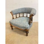 A late Victorian upholstered nursing chair.