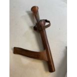 ARMY & NAVY; a leather cased copper and nickel hunting horn, length 27.5cm.