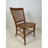 A fruit wood nursing chair with cane back and seatDimensions: H: 74cm x W: 45cm