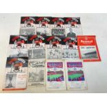 MANCHESTER UNITED F.C; 1953/54 season eight home programmes, F.A. Youth Challenge Cup programme, and