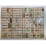 A qunatity of microscope slides in fitted cabinet, with hand written notes, many prepared on H. W.