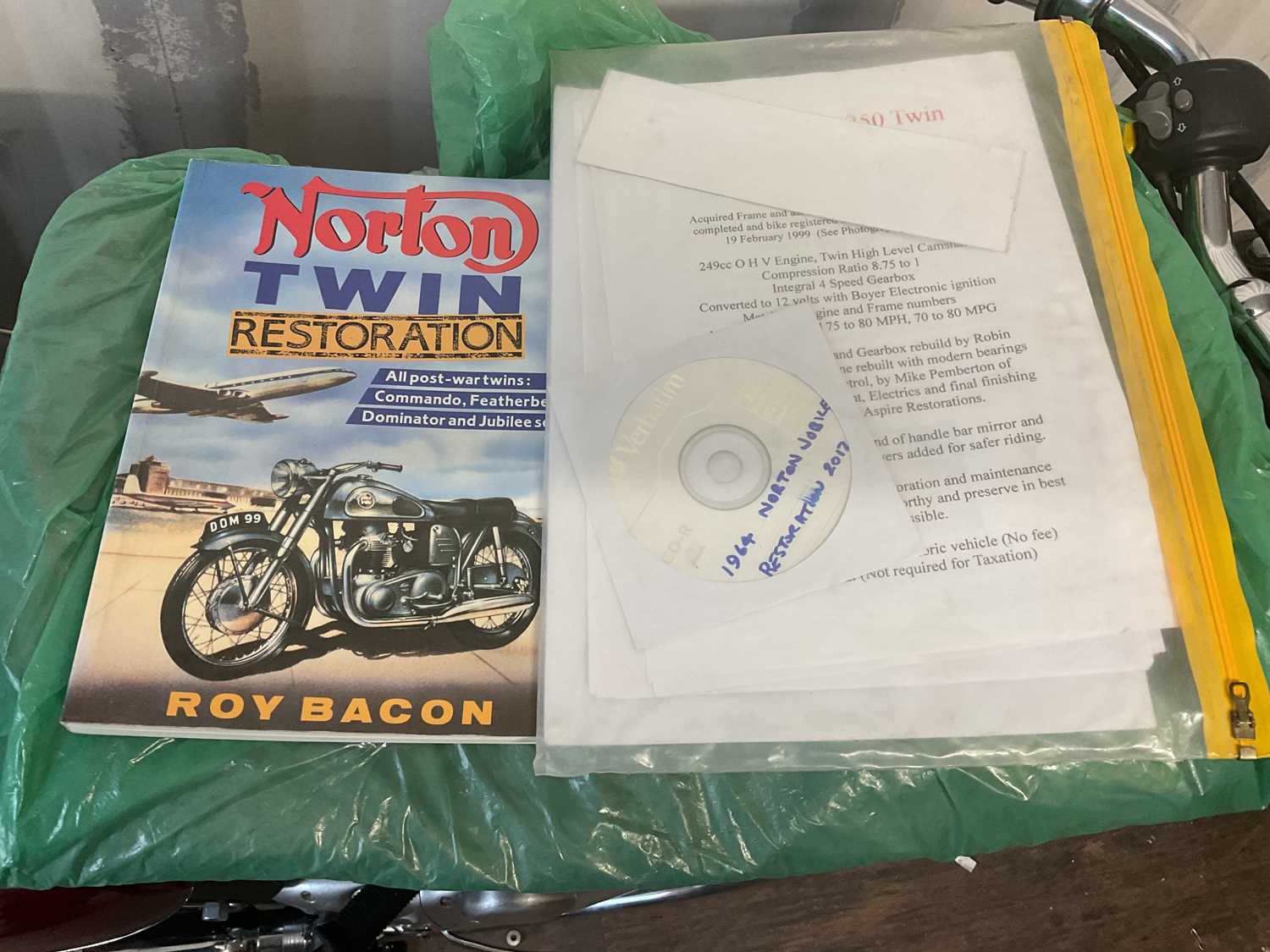 NORTON; a 1964 250 twin motorbike 'FPA 188B', 13,570 (believed to be correct), sold with several - Image 11 of 21