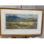 19TH CENTURY SCOTTISH SCHOOL; watercolour, expansive mountainous river landscape, unsigned, 29 x