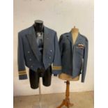 Two RAF uniforms belonging to Squadron Leader Eric (Paddy) Watson, circa 1970, also a white mess