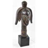 A Fang, Gabon, figural mask head presented on contemporary plinth stand, height 50.5cm.Provenance: