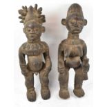 A Bamileke, Cameroon, figures of Chief and Queen, height 75cm.Provenance: This collection has come