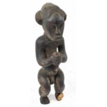 A Baule, Ivory Coast, standing figure (af), height 50cm.Provenance: This collection has come to us