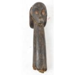 A Fang, Gabon, mask head on elongated neck, height 46cm.Provenance: This collection has come to us
