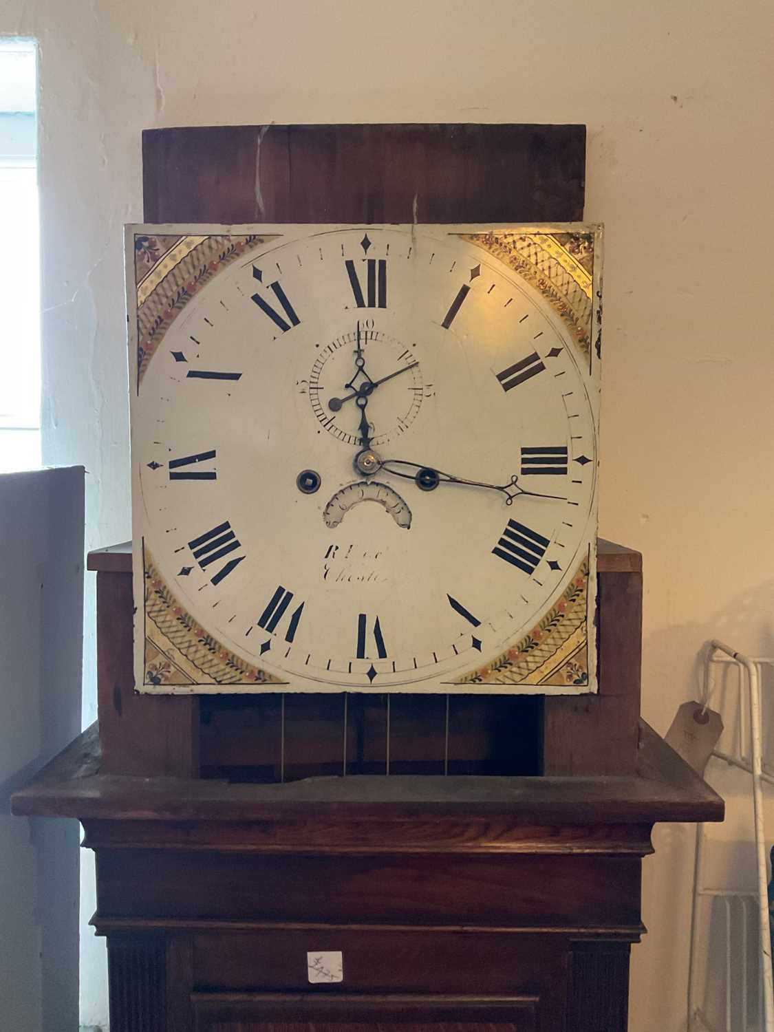 CHESTER; an 18th century eight day longcase clock, the painted dial set with Roman numerals and - Image 2 of 4