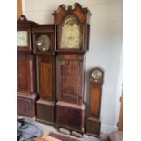 JOSKELL, LIVERPOOL; a 19th century eight day longcase clock, the painted dial with rolling moon