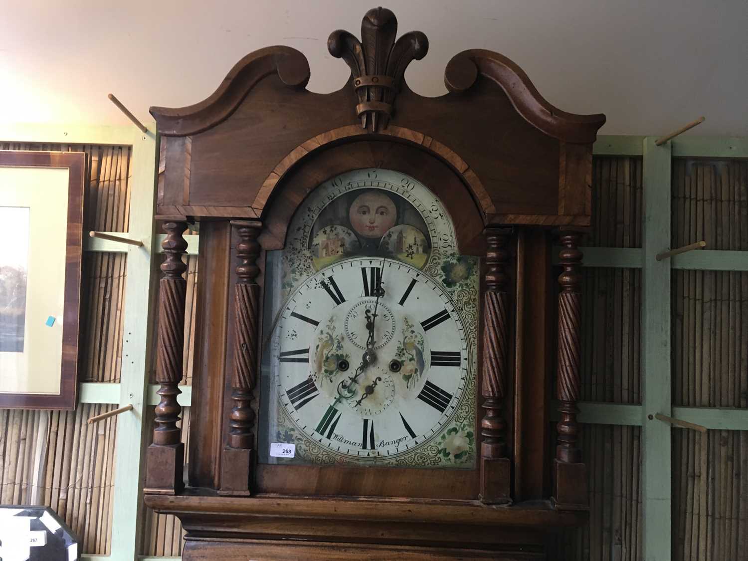 WILLMAN, BANGOR; an early 19th century eight day longcase clock, the painted dial with moon phase - Image 3 of 3