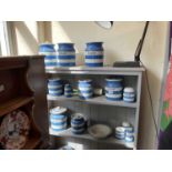 T G GREEN; a collection of Cornish kitchen ware to include various jars, sugar, flour, salt, a