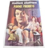 1970S/80S ITALIAN CINEMA/MOVIE POSTERS; a collection of nine posters of erotic and pornographic